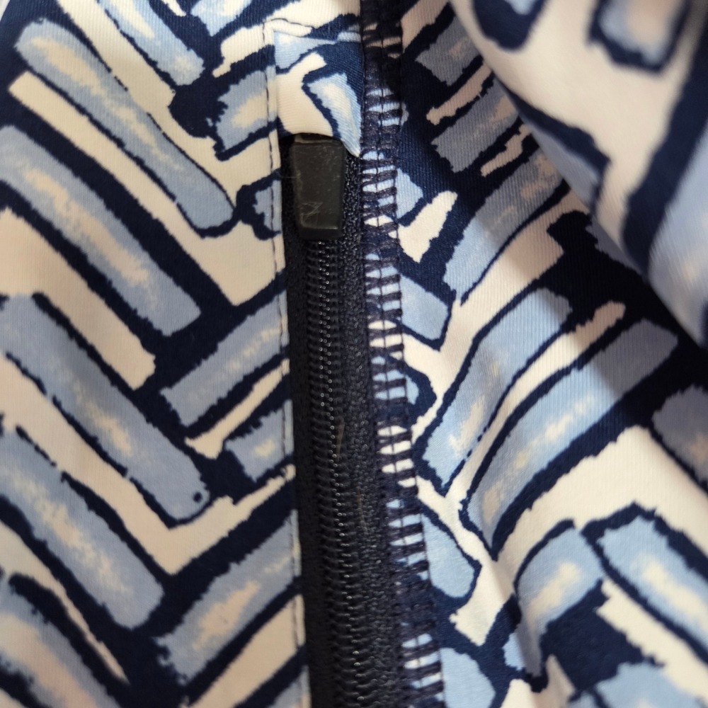 J.McLaughlin Womens Blue Geometric Print Full Zip Performance Jacket Size M - Picture 9 of 9